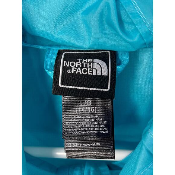 The North Face Hydrenalite Girls Hooded Windbreaker Rain Jacket‎ Blue SZ L 14-16 - Picture 2 of 11